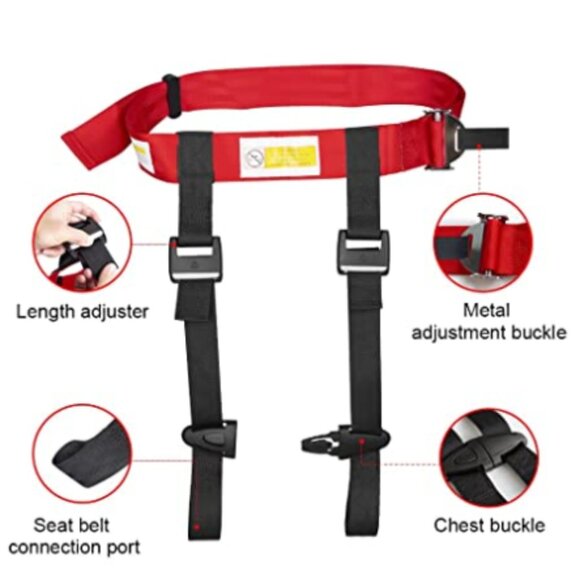 Red and Black Suspenders for Stylish Accessory - Picture 3 of 6